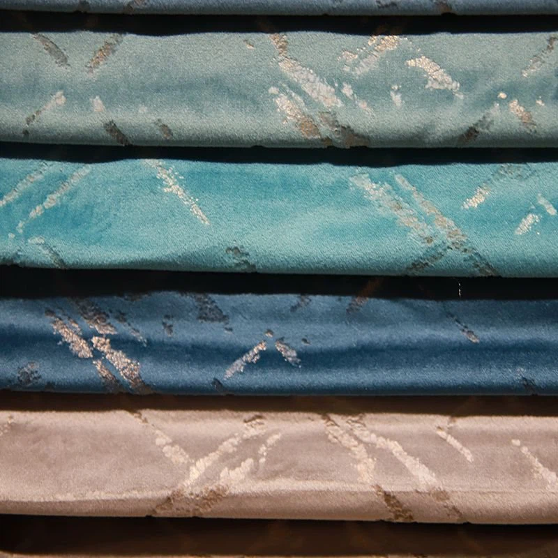 Velvet Golden Curtain Fabric